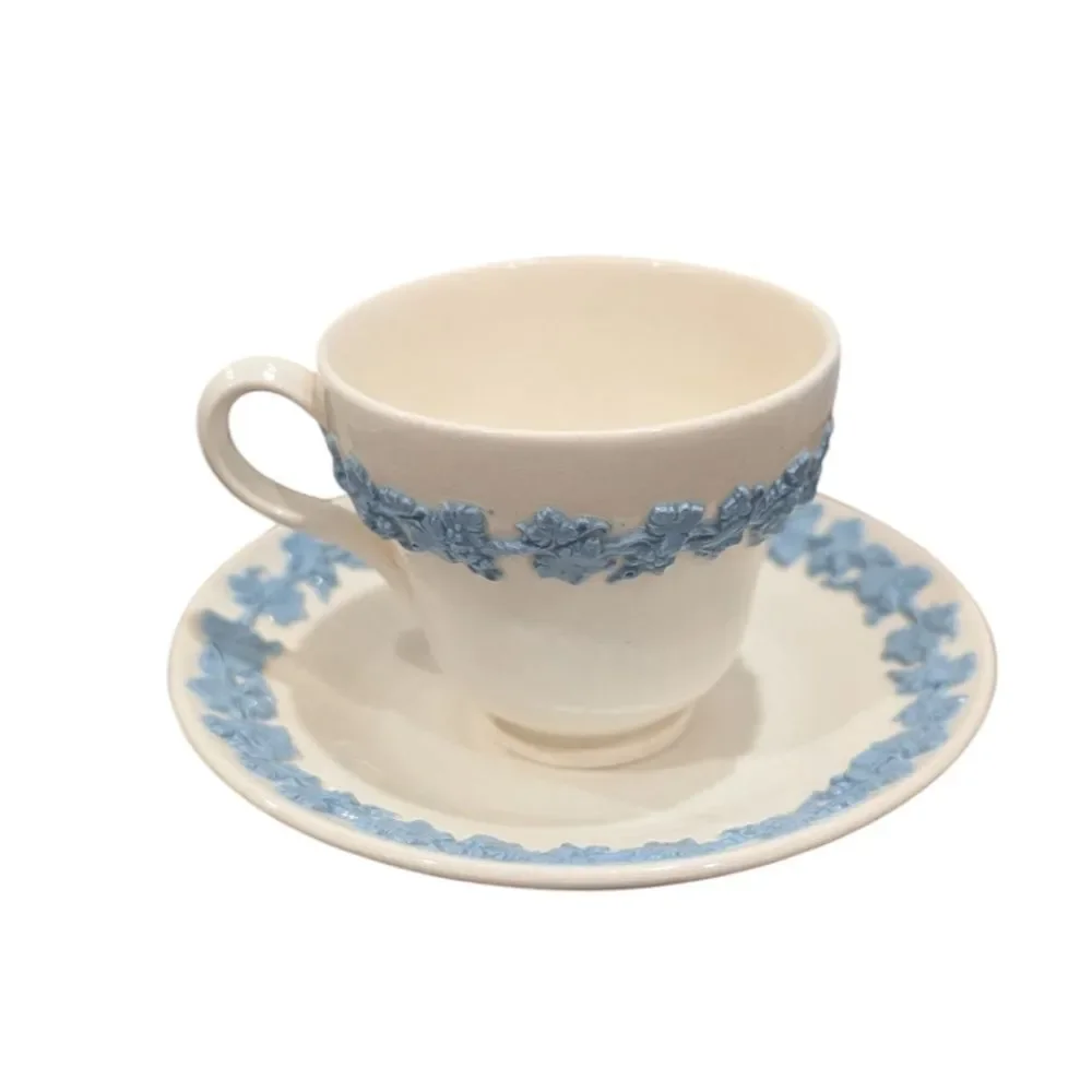 Wedgwood #2243 20th Century 40's-80's Embossed Queens Ware tea set serving piece